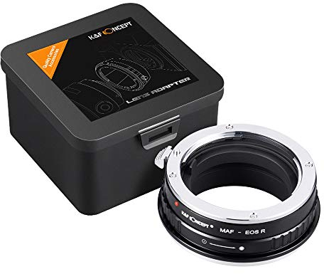 K&F Concept Adaptador de Montura de Lente Minolta - EOS R Enfoque Manual Compatible con Lente Minolta MAF (A-Mount) a Cuerpo de cámara con Montura Canon EOS R
