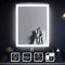 SIRHONA Miroir Salle de Bains 90x70cm avec éclairage LED Miroir Cosmétiques Mural Lumière Illumination avec Commande par Effleurement, Anti-buée