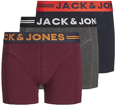 Jack & Jones Lichfield Trunks Boxershorts Jungen (3er Pack) - 164