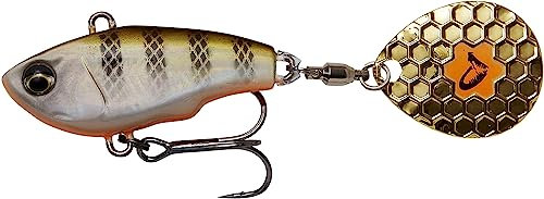 Savage Gear Fat Tail Spin sinkend - Jig Spinner, Größe/Gewicht/Farbe:8cm / 24g / Perch