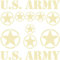 GreenIT Set USA Sterne & Schriftzug US Army MP Aufkleber Auto Tattoo Deko Folie Klebefolie (Sahara Sand MATT)