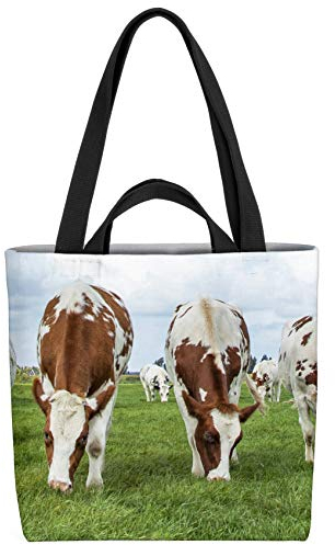 VOID Kühe Weide Tasche 33x33x14cm,15l Einkaufs-Beutel Shopper Einkaufs-Tasche Bag