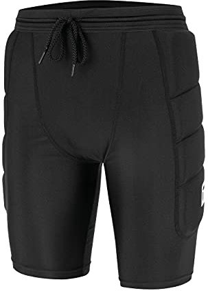 Reusch Compression Short Soft Padded FuÃŸball gepolsterte Tortwartshorts Herren Frauen für Erwachsene mit erweitertem Schutzbereich für optimalen Aufprallschutz, schwarz, M