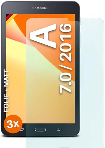moex® FlexProtect Schutzfolie matt kompatibel mit Samsung Galaxy Tab A7 2020/22 Folie gegen Reflexionen, Anti Reflex Displayschutz, matte Displayfolie, robust und Kratzfest – 3 Stück
