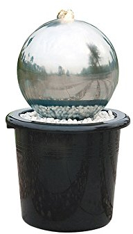 Bell´Acqua® Ball 300 - Kugelbrunnen - Wasserspiel - Teichbrunnen - Gartenbrunnen - Edelstahl - Design - Wasser bewegen -Formschöne Eleganz