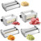 CucinaPro Pasta Maker Aufsatz-Set, 5-teilig, für authentische, hausgemachte italienische Nudeln, Fettuccini, Engel Hair & Ravioli-Schneider – kompatibel mit CucinaPro & Atlas Nudelmaschinen