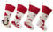 TRIXES Nikolausstiefel 4er Set - große Nikolausstiefel für Kinder mit den Weihnachtsfiguren Pinguin, Weihnachtsmann, Herr Schneemann und Eisbär - 4 Nikolausstiefel große Weihnachtsdekoration
