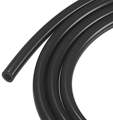 sourcing map Tuyau en Silicone 5mm ID 8mm OD 2 Mètre de Long Noir Tuyau d'Arrosage Haute Température