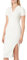 NA-KD Vestido Midi de Punto Acanalado Fiesta Informal, Blanco, XXL para Mujer