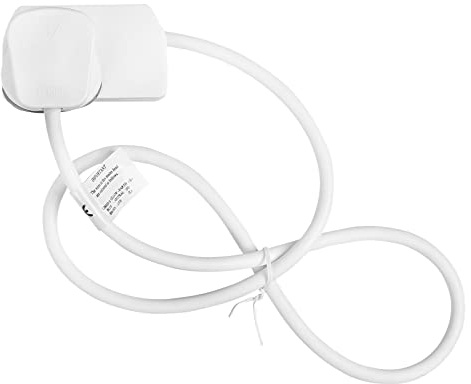 Masterpart Single Gang Socket Mains Electrical Extension Lead 1 Metre Cable 13A White UK