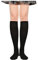 FGFD&OU Calzini da Ginocchio Coscia da Donna Calze Sopra il Ginocchio Calzini Lunghi Termici Calze Natalizie Calze Stivali Calze di Coscia Alta Retro per Lady e Ragazze (V-Medio alto-Nero)