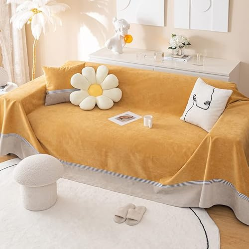 WYJHNLBEDC Hundedecke Wasserdicht Sofa/Couch überzug/überwurfdecke, Sofaschutz Hund/Katze Kratzschutz, wasserdichte Decke für Sofa 1/2/3 Sitzer L/U Form und Ecksofa (Orange, 200x230cm)