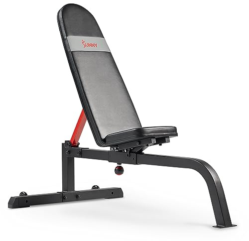 Sunny Health & Fitness Premium Adjustable Incline Multifunction Weight Bench for Home Gym Strength Training, Sturdy, Durable, and Weight Capacity 520 LB – SF-BH622045, Black