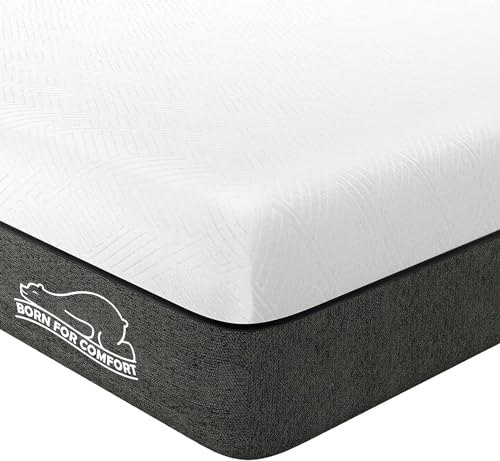wowttrelax Doppel-Matratze aus Memory-Schaum, 15,2 cm mit weichem Stoff, hautfreundlich, atmungsaktiver Bezug, 2-lagig für mehr Unterstützung, mittelfeste Matratze 135 x 190 x 15 cm, Schwarz / Weiß