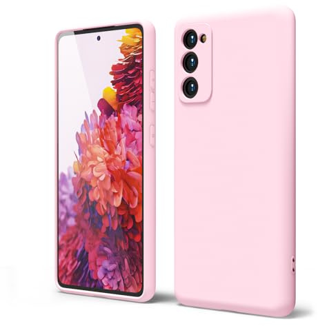oakxco für Samsung Galaxy S20 Fe Hülle Silikon Case mit Kameraschutz, Ultra Dünn Bunt Handyhülle Mädchen, Einfarbig Handy Hülle Slim Schutzhülle, Matt TPU Weich Gummi Glatt Silikonhülle Bumper, Rosa