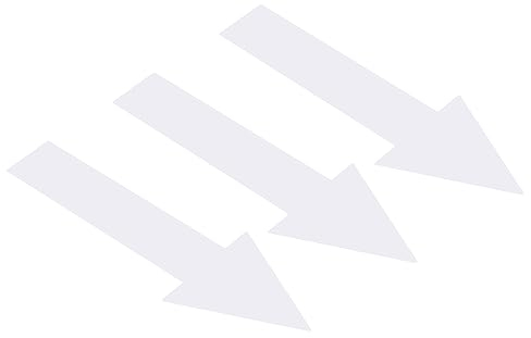 PATIKIL Pfeil Aufkleber 8 20 Blatt Richtungsschild PVC Kleber Abnehmbar Böden Abziehbild für Böden Wand Markierung Weiß