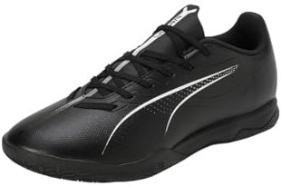 PUMA Unisex Ultra 5 Play IT Soccer Shoe, Black White, 40 EU
