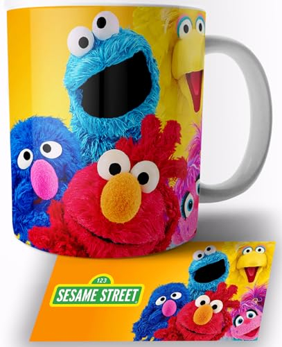 Sesame Street Bert Ernie Cookie Monster Elmo Keramik Becher 325ml Tasse Mug