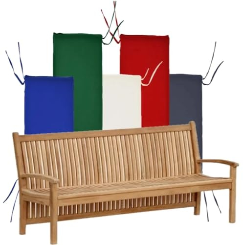 Teako Design Bankauflage 180 cm x 50 cm für Gartenbank Pescara, Sitzkissen, Gartenmöbel Zubehör, Sitzpolster Outdoor, Gartenbank Auflagen wetterfest, Gartenbank Polsterung (Blau)