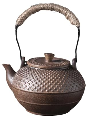 Milageto Théière japonaise en porcelaine traditionnelle, avec passoire à thé, en céramique, pour maison de thé, barbecue, intérieur, randonnée domestique, c