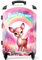 NoBoringSuitcases.com Kinderkoffer, Reisekoffer Personalisiert, Kinderkoffer Mädchen, Koffer Groß, Koffer Kinder, Kindertrolley Mädchen, Koffer Mittelgroß (Rehkitz - Regenbogen, 67 cm - 72 L)