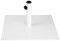 Bolero Pied de Parasol Plat en métal Blanc, Acier avec revêtement en Poudre, 18 kg