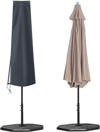 OKPOW Parasol Cover Waterproof,600D Garden Umbrella Cover with Zip(170 * 27.5 * 33.5cm),Fit for Ø 300 cm Garden Parasol,Multipurpose Umbrella Covers for Outdoor
