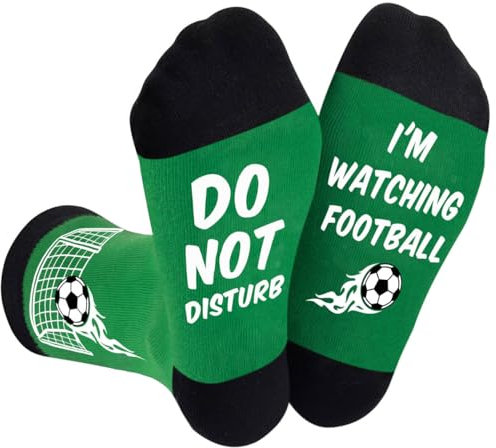 UEOTO Gifts for Men Birthday Present Who Have Everything Funny Socks, DO NOT DISTURB I'M WATCHING FOOTBALL Socks Father's Day Christmas Gifts for Men Dad Grandad Teenage Boys Mens Socks Size 9-12 UK