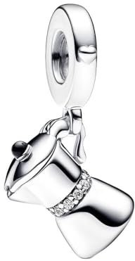 BEEUVIP Damen Moka Topf Anhänger Charm Anhänger für Armband 925 Sterling Silber Geburtsstein Charms Beads