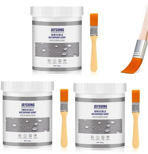 Transparenter Wasserdichter Beschichtungsmittel, Wasserdichte Beschichtungsmittel, Wasserdichte Isolier-Dichtstoff-Emulsion, Wasserdichtes Anti-Leck Mittel (PACK 3, 300G)