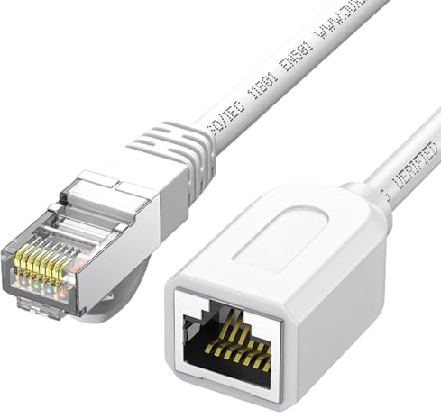 DEUNRAA Flexibles Ethernet-Verlängerungskabel für nahtlose Verbindungen, Ethernet-Verlängerungskabel, Cat6-Standard, 0,5 m/1 m/1,5 m/2 m/5 m