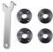 Xisfriean 5 Piece/Set Grinder Angle Spanner Wrench Flange Nut with Angle Grinder Key and Inner Outer Flange Nut Angle Grinder Flange Wrench for Multiple Models of Angle Grinders