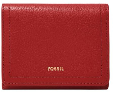 Fossil Damen Logan Reisezubehör-Dreifachgefaltete Brieftasche, Weinrot, 8.26 cm L x 3.18 cm W x 10.16 cm H