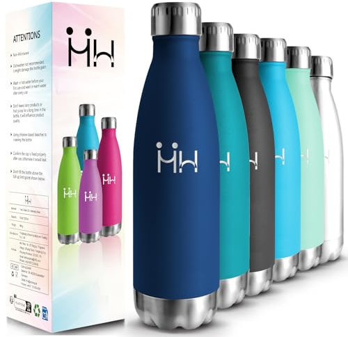HoneyHolly Gourde Isotherme - 750ML - Gourde Inox isolé à Double Mur, Gourde Sport sans BPA, Bouteille Isotherme Étanche, Processus de revêtement en Poudre - Pour Boissons Chaudes Et Froides