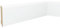 Onlywood Battiscopa Legno Bianco Liscio Made in Italy - Altezza Battiscopa legno 70 mm - Spessore 10 mm - Asta da 2,4 Metri - Laccato BIANCO RAL 9010 o 9016 a scelta (Bianco RAL 9016)