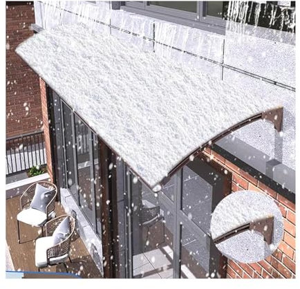 QWEASDF Generisch Vordach mit Seitenteil,Vordach für Haustür mit Seitenteil,Eingangstür Vordach,Solide Polycarbonat-Abdeckung,für DraußEn Hauseingang,Mit Große Regenrinne(45x180cm/17.7x71in)