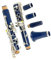 B Klarinette blau 17 Klappen mit Etui E109 larinettensatz
