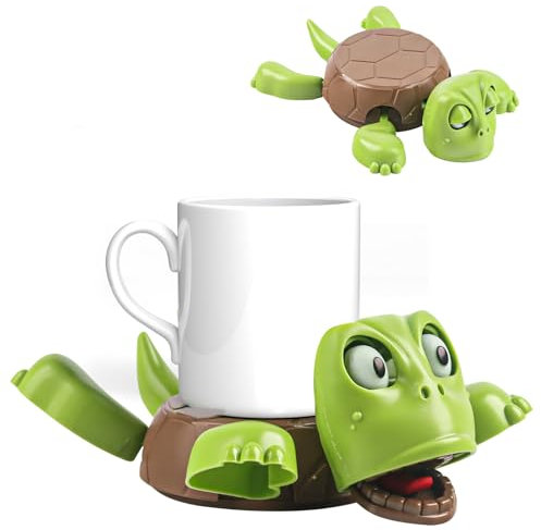 Turtle Coaster Dessous de verre pour 2025, motif de tortue imprimé en 3D, motif de capteur de gravité, cadeau pour amis et enfants, vert