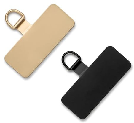 CHUQING Lot de 2 coussinets universels pour téléphone portable - Noir et doré - Cordon universel pour téléphone portable