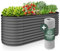 GRUNA - Hochbeet Metall 200x60x75 cm I 6 in 1 Modular Hochbeete-Kit I 100% Rostfrei I Formstabil Dank Verstrebung I Hochbeete für Garten I Schneller Aufbau I Hochbeet Anthrazit