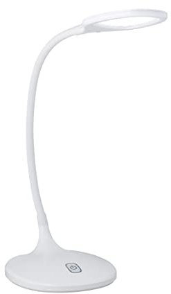 ACTION by WOFI 805701066000 A+ Tischleuchte, Plastik, 8 W, Integriert, weiß, 19 x 16 x 40 cm