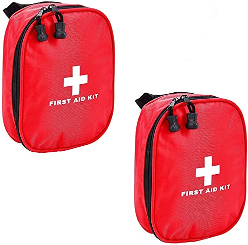 Aranticy Erste Hilfe Set, 2 Stück Leer Erste-Hilfe-Koffer Nylon First Aid Pouch Bag Wasserdicht Notfalltasche Medizinisch Tasche Klein kompakt Perfekt für Haus Auto Camping Reisen im Freien