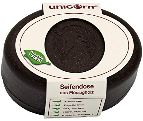 Spa Vivent Unicorn Seifendose Aus Flüssigholz, Klein, Kokosbraun