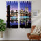 YISUMEI - Vorhang Blcikdicht - New York City Skyline Brooklyn Brücke - 160 x 110 cm 2er Set Gardinen mit Ösen für Schlafzimmer Wohnzimmer
