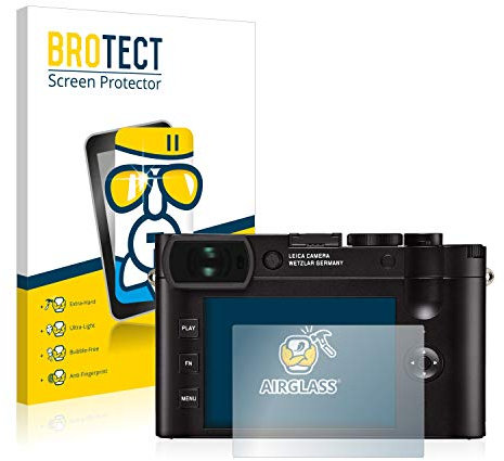 BROTECT Schutzglas für Leica Q2 Schutzfolie Panzer Folie Glas Displayschutz Made in Germany [Extrem Kratzfest 9H, Anti-Fingerprint,Transparent]