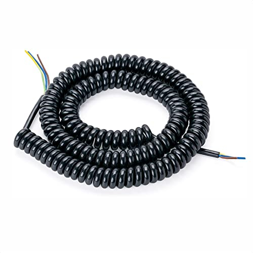 ORION LIGHTSTYLE Cavo a spirale a 3 fili, cavo a spirale, prolunga per lampada, colore: nero