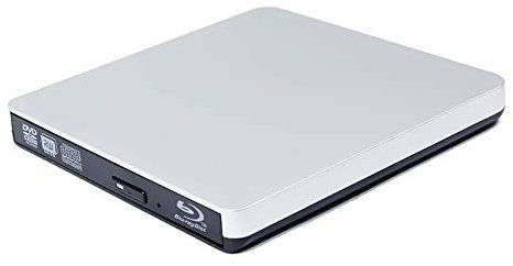 Graveur Blu-Ray externe USB 3.0 6X Blu-ray 3D portable lecteur DVD pour ordinateurs portables et ordinateurs de bureau avec Windows 7/8/10, Mac OS, BD-RE DL 8X DVD+-R/RW graveur optique Argent
