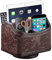 PU Leather 360 Degree Rotatable Remote Control, Controller Storage Box, Rotating TV Guide/Mail/Media Desktop Storage Box And Caddy Holder (Antique)