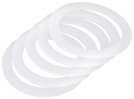 iiniim 5pcs Replacement Silicone Gasket Seal Ring for 1/2/3/6/9/12-Cup Stovetop Coffee Maker Pots Moka Express for 9-Cup One Size