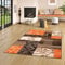 Designer Teppich Samba Modern Terrakotta Karo in 5 Größen